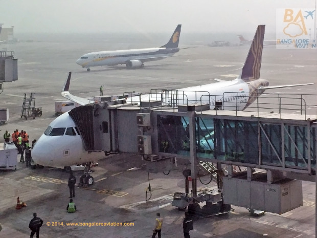 Vistara Airbus A320 VT-TTB at the gate at IGI airport New Delhi