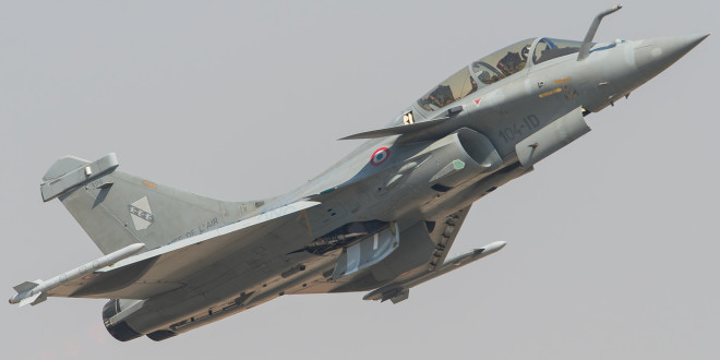 The Rafale performing at Aero India 2015.