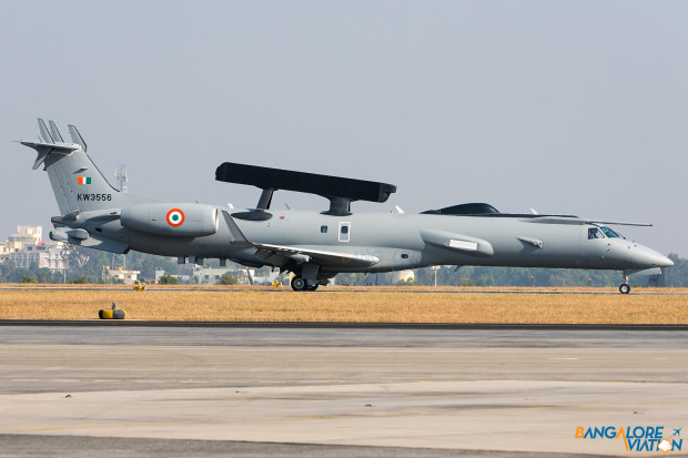 Indian Air Force Embraer EMB-145 Airborne Early Warning & Control (AEW&C). Tail number KW3556