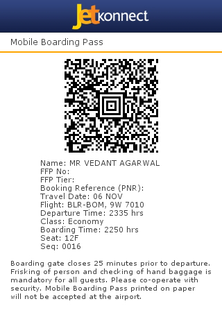 Mobile eBP - Vedant Agarwal, BLR-BOM