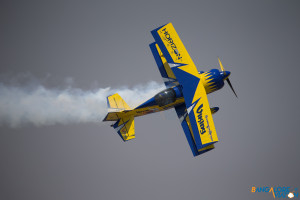 The Scandinavian Airshow Viking performing a impressive side slide.