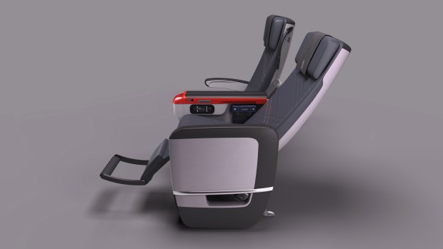 Singapore Airlines Premium Economy class seat recline of 8 inches