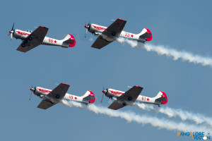 A new addition to the show, the Yakolevs, flying three Yak-50s and a Yak-52.