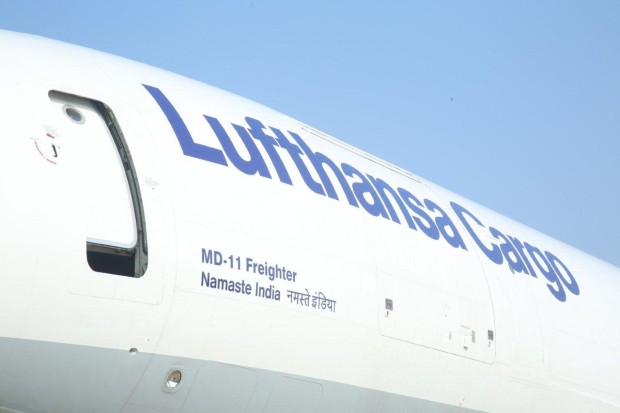 Lufthansa Cargo McDonnell Douglas MD-11 D-ALCJ 'Namaste India'. Lufthansa Image.