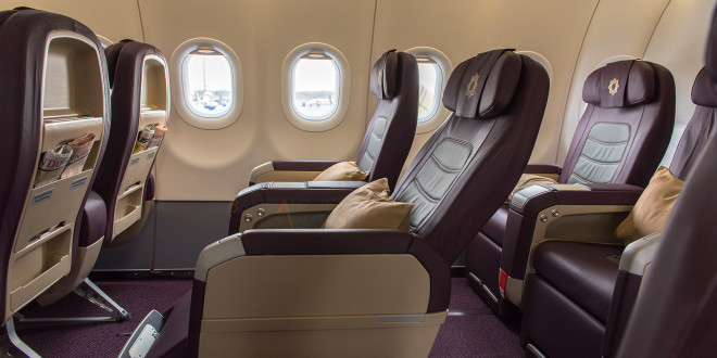 Vistara A320 Business class, seat recline profile.