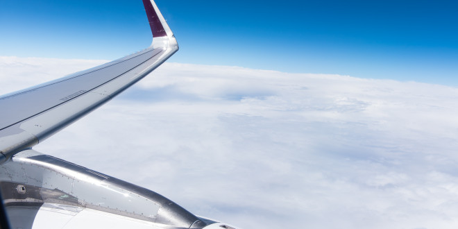 Vistara Airbus A320 in-flight over India.