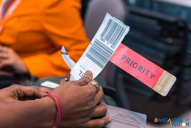 Vistara priority baggage check-in.