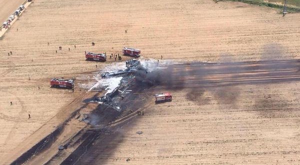 The crash site of the Airbus A400M.