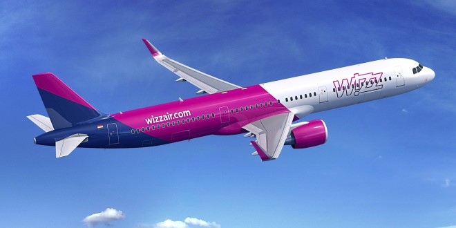 Rendering of Wizz Air A321neo. Airbus image.