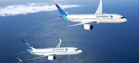 CGI of Garuda Indonesia 737 MAX 8 and 787-9. Boeing image.