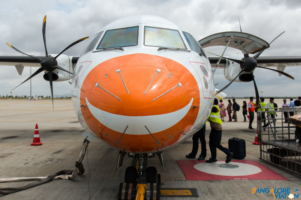 Air Pegasus ATR 72-500 VT-APA. I really like the smiley face on the nose of the aircraft.