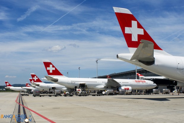SWISS ramp at Zurich airport. Photo by and copyright Devesh Agarwal.