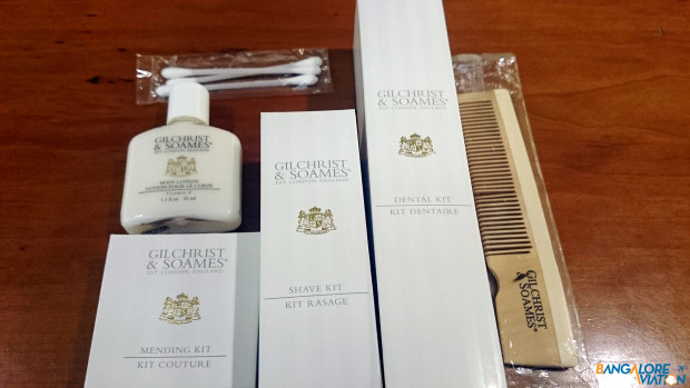 American Airlines Arrivals Lounge T3 London Heathrow. Gilchrist & Soames toiletries.