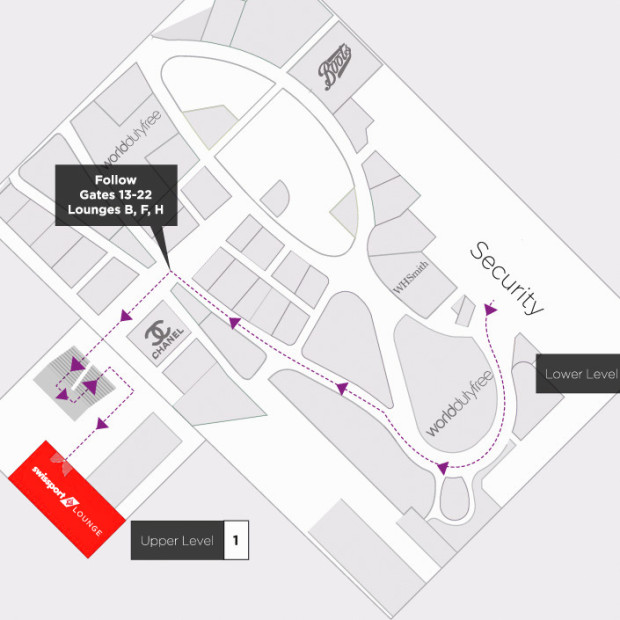 Location map for 'Aspire, the Lounge and Spa at LHR T5'