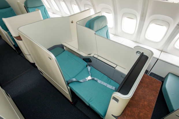 Korean Air Boeing 747-8i Business Class Seat. Boeing Image.