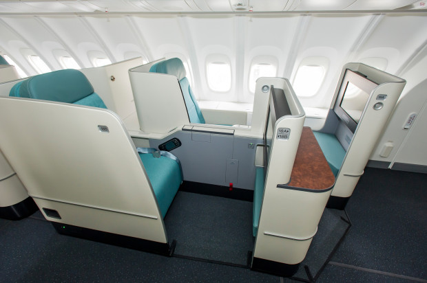 Korean Air Boeing 747-8i Business Class Seat. Boeing Image.