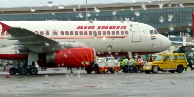 Air India Airbus A320 VT-EPJ hit and damaged by tractor