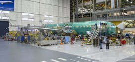 1st 737 Max on line. Boeing Image.