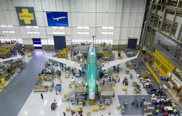 Aerial View of the first 737 MAX.