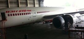Air India Boeing 787-8 Dreamliner VT-AND grounded for nine months in a maintenance hangar at Mumbai