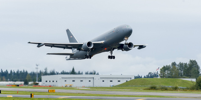 The KC-46A takes off on it's maiden flight. Boeing Image.