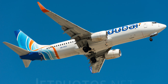 flydubai Boeing 737-800 A6-FEO. Photo copyright Vedant Agarwal.