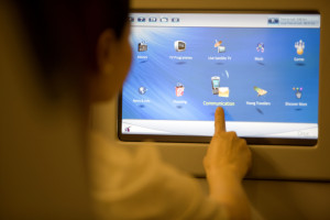 Qatar Airways In flight entertainment system. Image courtesy the airline.