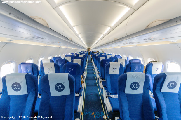 Indigo Airbus A320neo VT-ITC. Cabin. Copyrighted image. Re-use prohibited.