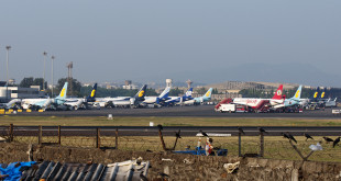 Domestic ramp at Mumbai Chhatrapati Shivaji airport. Photo copyright Devesh Agarwal.