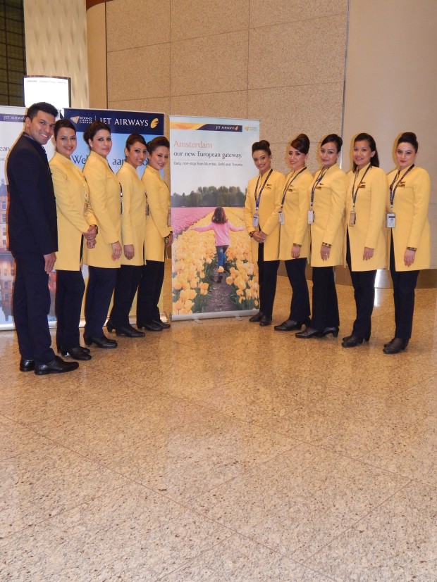 Operating Cabin Crew at the inaugural flight ceremony