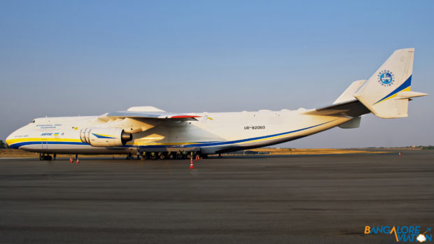 Antonov An-225 UR-82060 at Hyderabad Airport. 