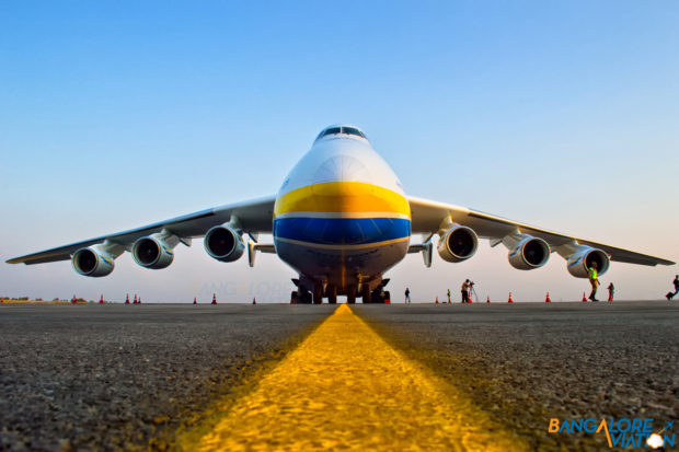 Antonov An-225 UR-82060 at Hyderabad Airport. 