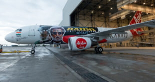 AirAsia India Airbus A320 VT-APJ in Rajinikanth Kabali livery. Airline photo.