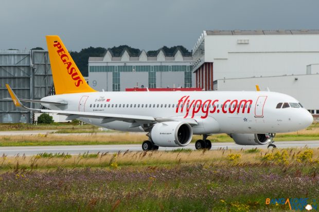 Pegasus Airlines Airbus A320neo D-AVVP. Returning for a test flight. 