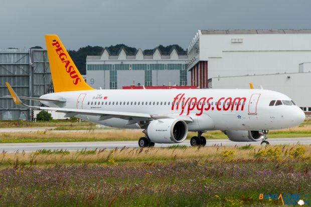 Pegasus Airlines Airbus A320neo D-AVVP. Returning for a test flight.