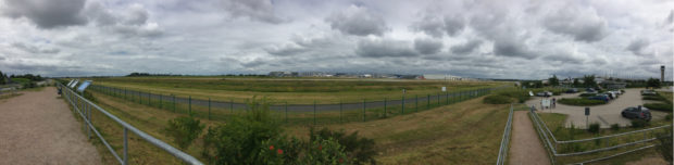 Visitor Hill at Airbus' Finkenwerder Plant.