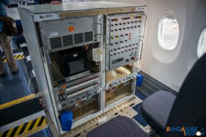 Flight test equipment at the back of the new MAX 8.