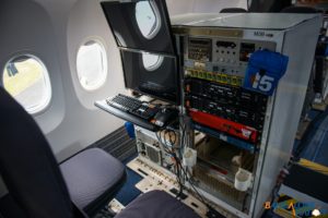 Flight test equipment at the back of the new MAX 8.