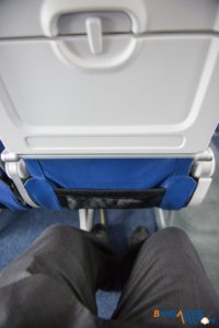 Leg room with the new low profile seats.