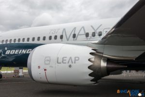 The CFM Leap 1B on the MAX 8.