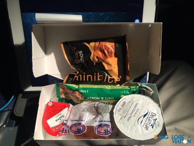Mid-flight snack box.