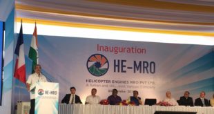 Indian Defense Minister Mohan Parrikar inaugurates the HE MRO.