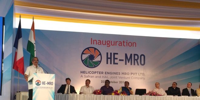 Indian Defense Minister Mohan Parrikar inaugurates the HE MRO.
