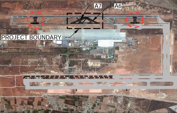 Proposed rapid exit taxiways A6 and A7 to be constructed in early 2017 at Bangalore Kempegowda airport (VOBL)