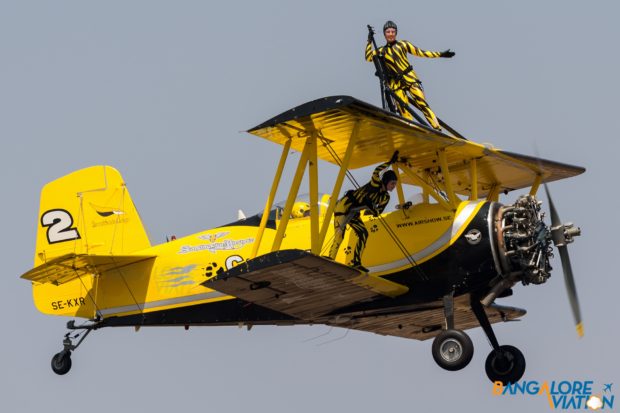 The Skycats with their Grumman G-164 Ag-Cat.