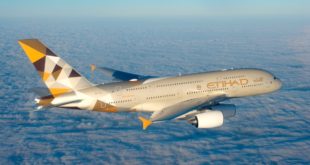 Etihad A380. Airline image.