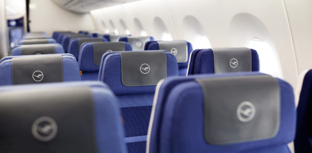 Lufthansa A350-900 economy class seat