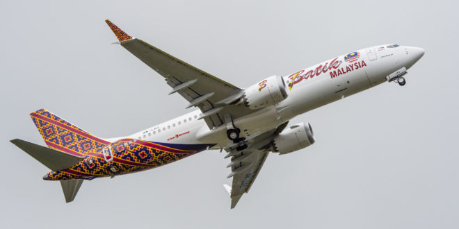 First Boeing 737 MAX 8 delivered to Malindo Air. Boeing image.