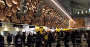 Immigration counters at New Delhi IGI airport. Picture courtesy Wikipedia.