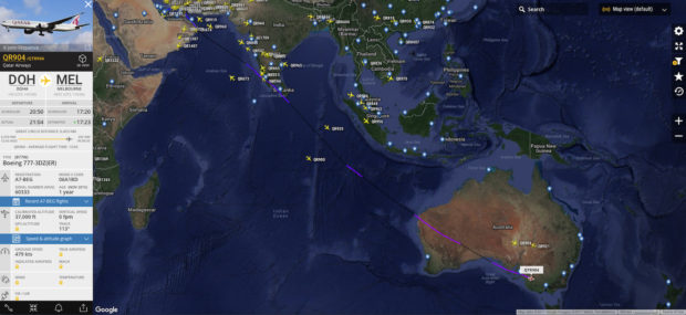 No significant impact of Australia, Asia, New Zealand flights